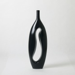Wysoki wazon Turyn Total Black wysokość 73cm